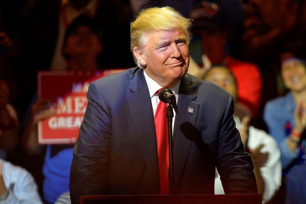 Republican Presidential nominee Donald Trump addresses supporters during a campaign rally in Cincinnati, Ohio, U.S., Oct. 13.
