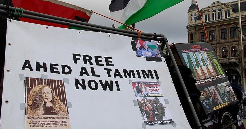 Hollandada Filistinli Temimiye destek gösterisi