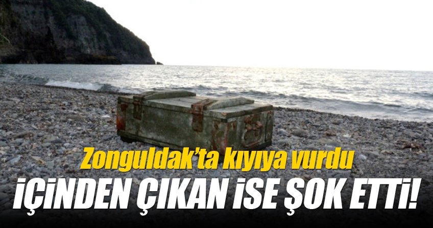 Zonguldak'ta kıyıya vuran sandığın içinden mühimmat çıktı!