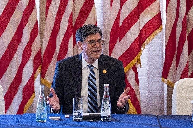 US Secretary of the Treasury Jacob Lew speaks to journalists after the G20 High-level Tax Symposium, part of the G20 finance ministers meeting in Chengdu, in China's Sichuan province on July 23, 2016. (AFP Photo)