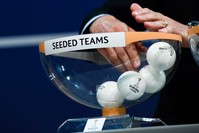 Michael Heselschwerdt, UEFA's head of Club Competitions, during the draw for the first two qualifying rounds of the UEFA Europa League 2016/17, at the UEFA Headquarters in Nyon, Switzerland, 20 June 2016. (EPA Photo)