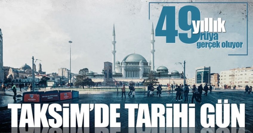 Taksime yapılacak caminin temeli atıldı