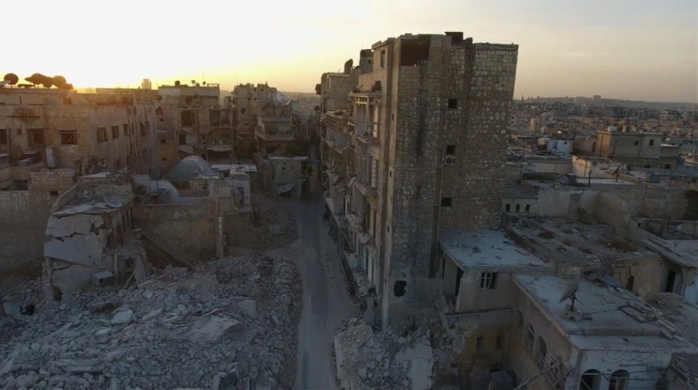 General view of the bomb-damaged Old City area of Aleppo, Syria, Oct. 12, 2016.