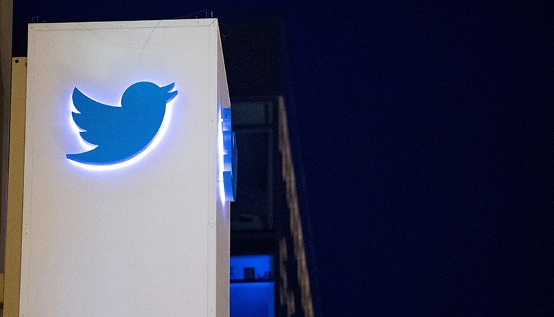 his file photo taken on November 4, 2016 shows the Twitter logo at the company's headquarters in San Francisco, California. (AFP Photo)