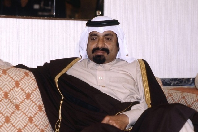 Sheikh Khalifa bin Hamad Al Thani, the former emir of Qatar, pictured in 1980. (AP Photo)