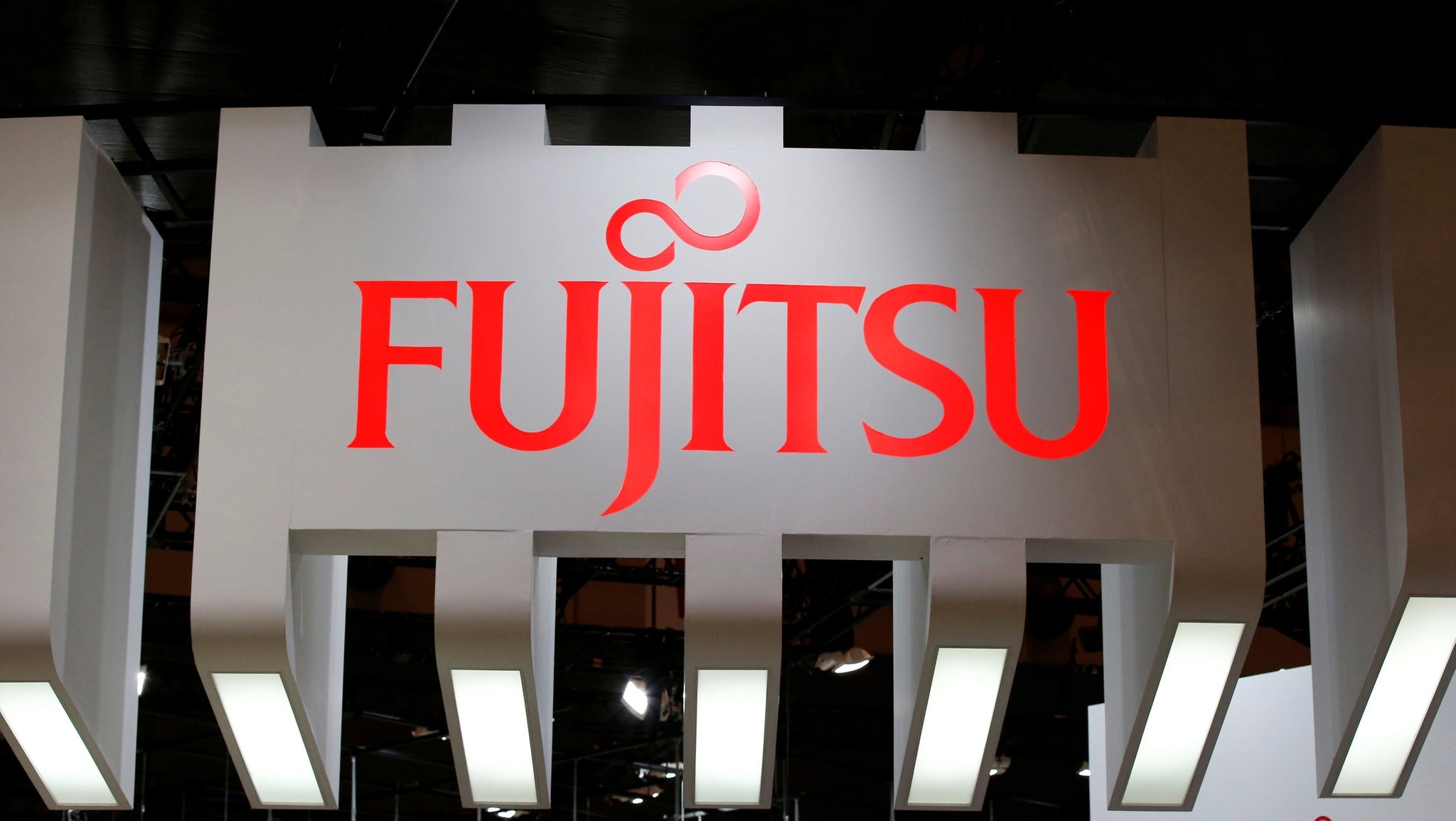A logo of Fujitsu is pictured at CEATEC (Combined Exhibition of Advanced Technologies) JAPAN 2016 at the Makuhari Messe in Chiba, Japan, October 3, 2016. (REUTERS Photo)