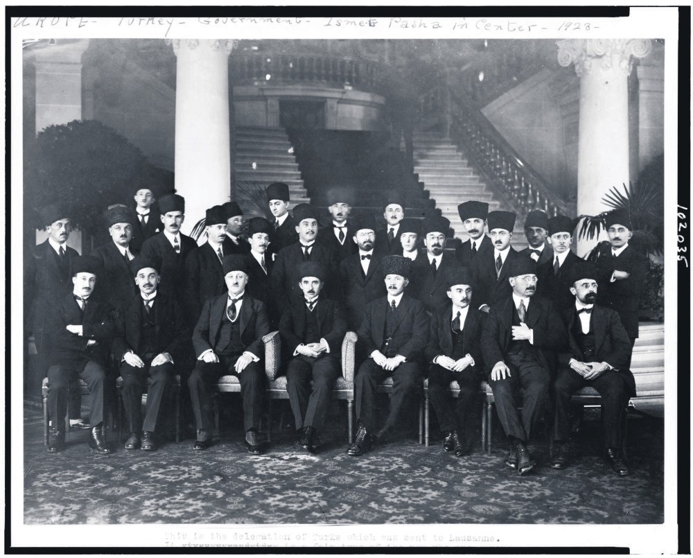 The Turkish delegation at the Treaty of Lausanne.