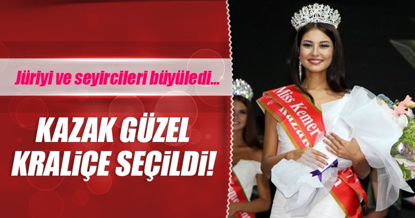 Kazak güzel Kemerde kraliçe seçildi