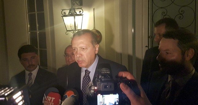 Turkish President Tayyip Erdogan speaks to mediaTurkey, July 15, 2016. (REUTERS Photo)