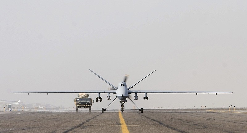 An MQ-9 Reaper takes of for a mission in Afghanistan Sept. 31. (Courtesy Photo)