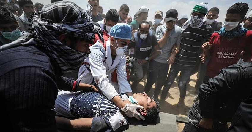 Gazze’deki gösterilerde 43 Filistinli şehit oldu