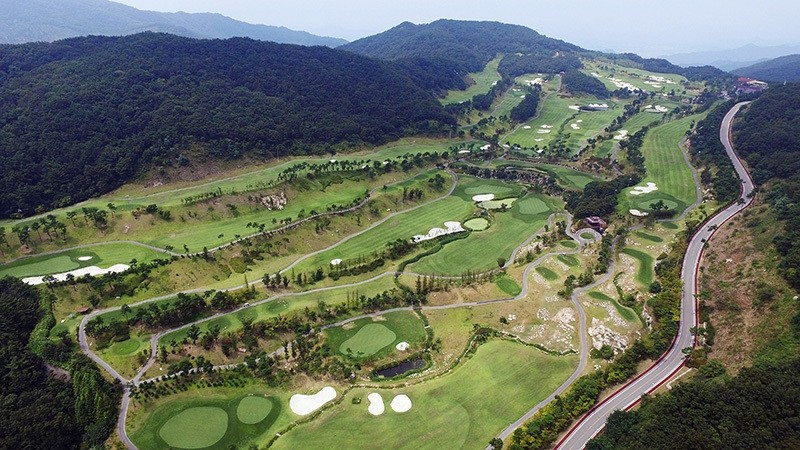 This private golf course in S. Koreau2019s southeast region was chosen as the site for an advanced U.S. missile defense system to be deployed by the end of next year. (Yonhap Photo via AP)