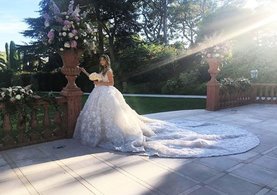 Çeçen kızının servet gelinliği