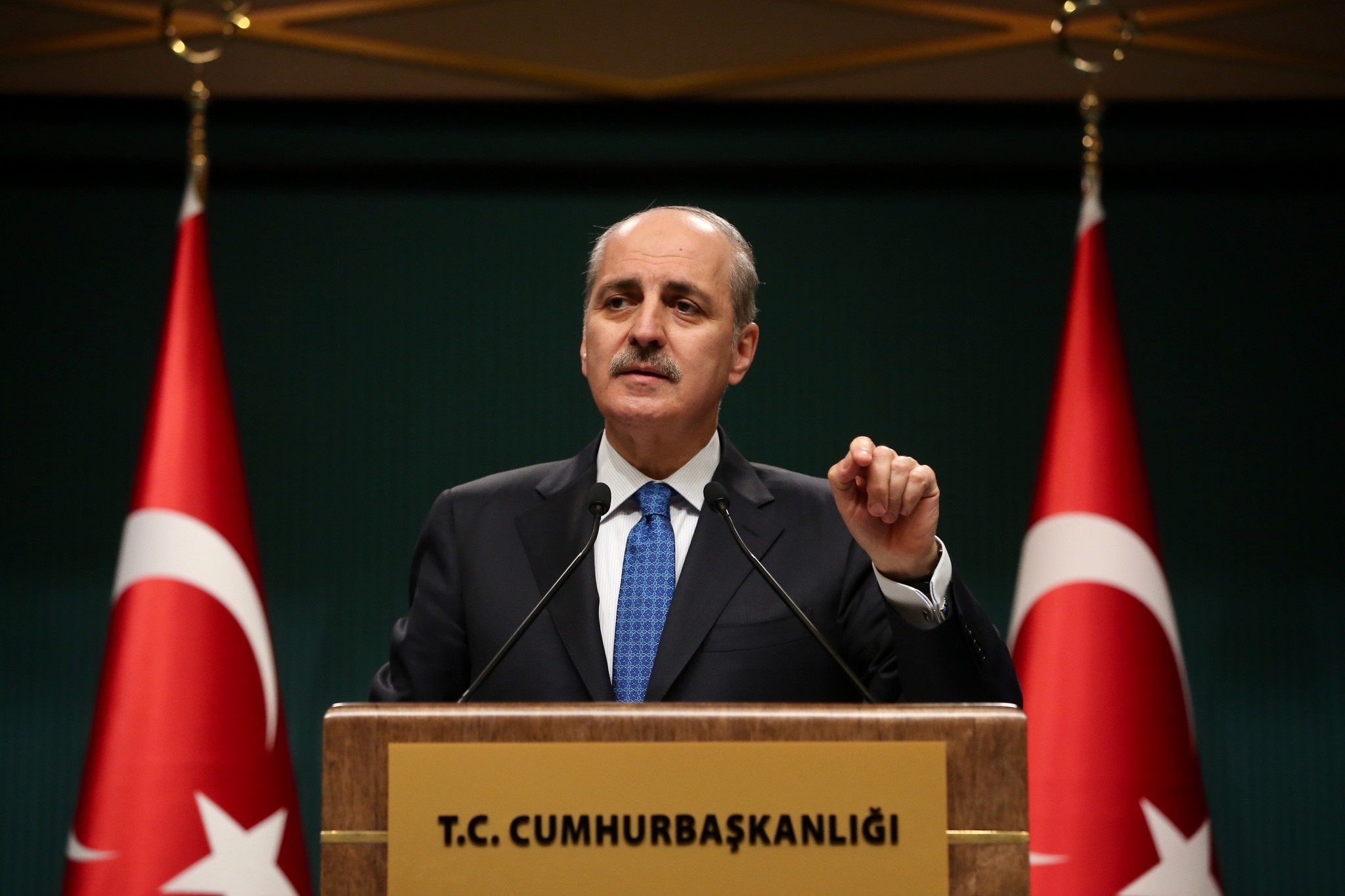Numan Kurtulmus holds press conference after a cabinet meeting in Ankara on January 2, 2017. (AA Photo)