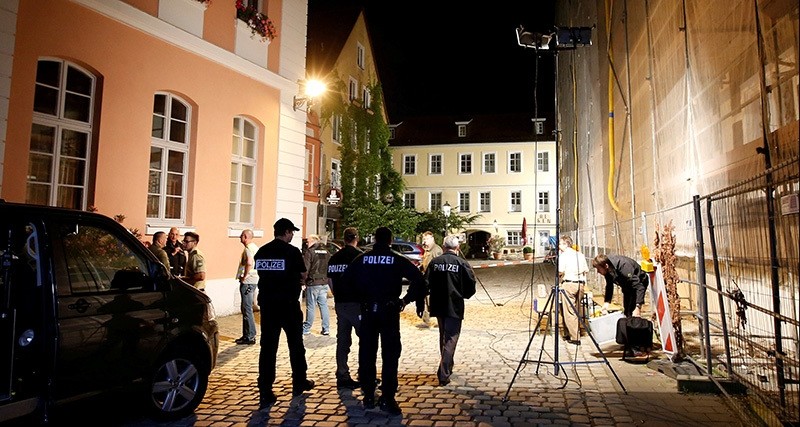 Police investigate an area after an explosion in Ansbach, near Nuremberg, Germany July 25, 2016. (Reuters Photo)