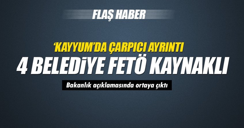 Kayyum atanan belediyelerden 4'ü FETÖ'den