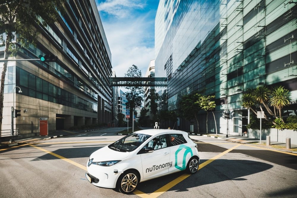 A nuTonomy self-driving vehicle pictured in Singapore. In a first in the world, NuTonomy officially launched their diverless taxis in Singapore, allowing selected passengers to use a smartphone app to order a car.
