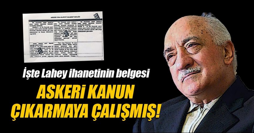 Askeri kanun çıkarmaya çalışmış