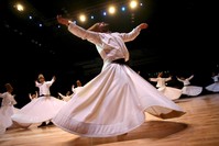 The whirling dervishes from Turkey visit Pakistan every year, and performances are attended by thousands of people, including art and music lovers.