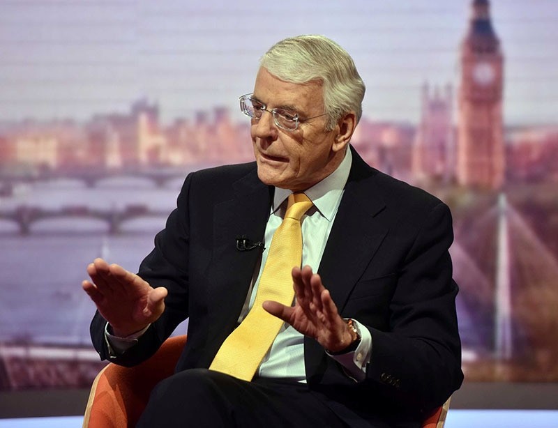 Former prime minister John Major is seen speaking on the BBC's Andrew Marr Show in this photograph received via the BBC in London, June 5, 2016. (Reuters)