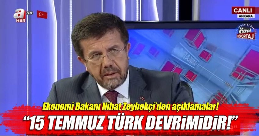 Ekonomi Bakanı Nihat Zeybekçi AHaber'de - CANLI