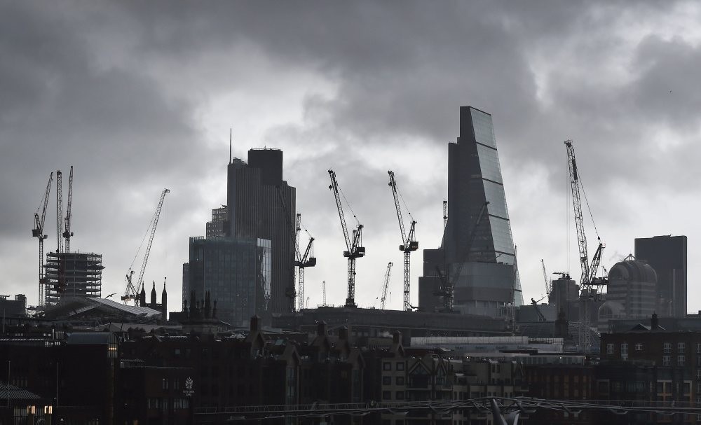 A file photograph dated March 2 showing rain clouds over London.