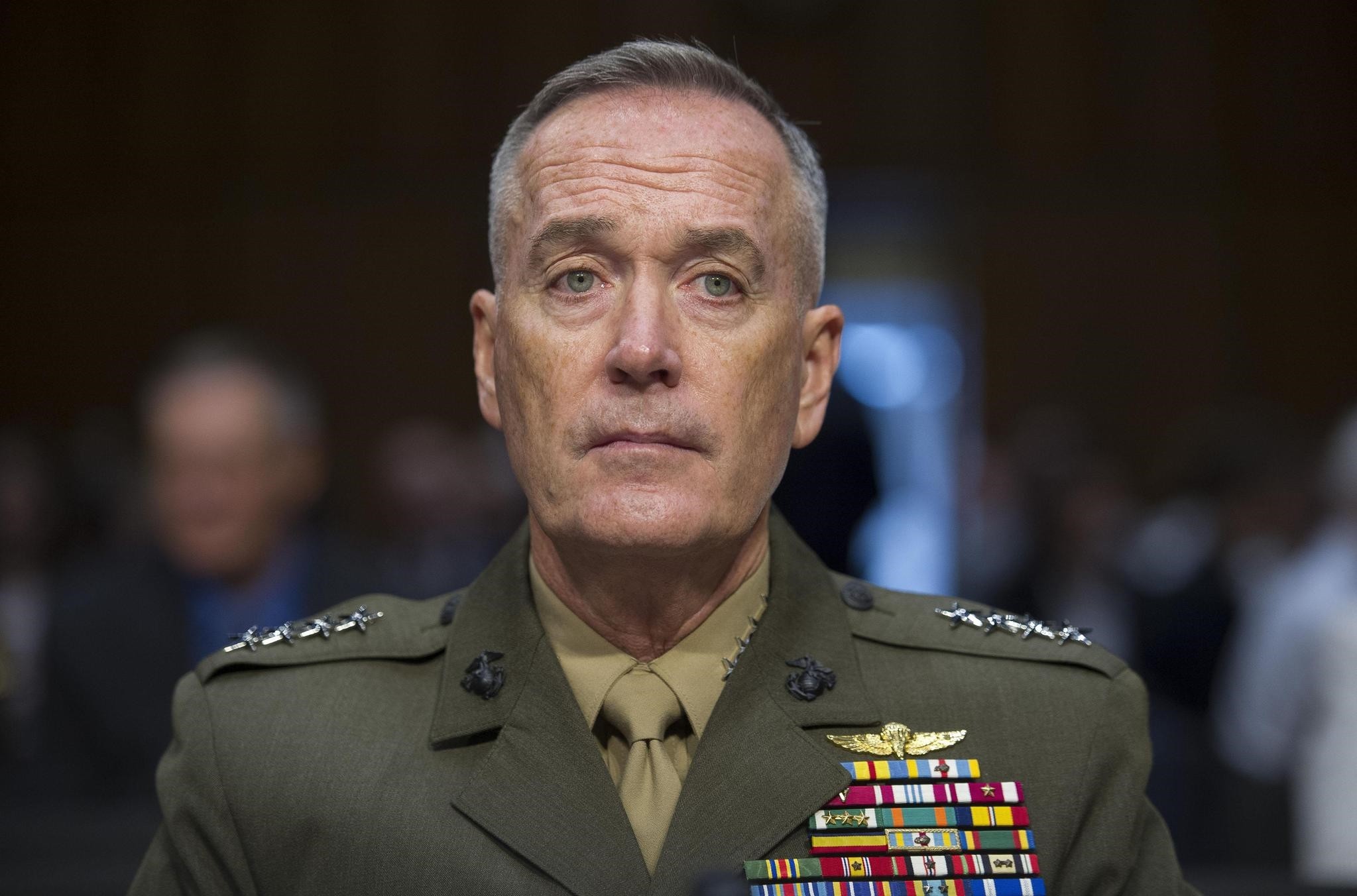 Gen. Joseph Dunford, Jr., testifies during his Senate Armed Services Committee confirmation hearing to become the Chairman of the Joint Chiefs of Staff, on Capitol Hill in Washington. (AP Photo)