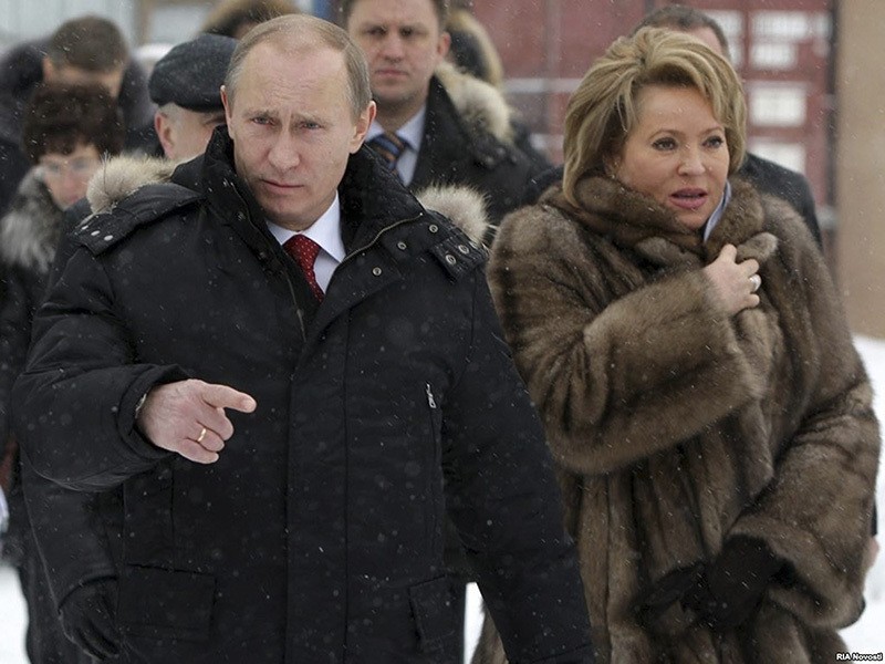 Archive photo: Russian President Vladimir Putin (L), Russian Federation Council speaker Valentina Matviyenko (R)