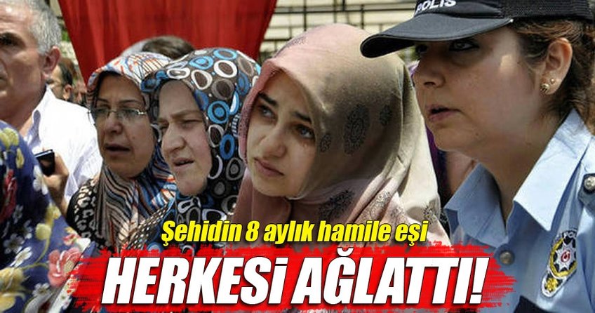 Şehidin hamile eşi Seda Kiremitçi duygulandırdı