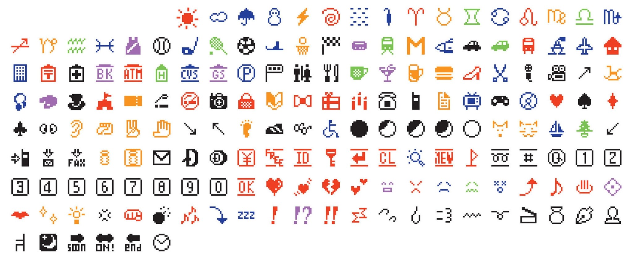 The set of 176 original emoji characters which have been donated to the Museum of Modern Art in New York City are seen in an undated handout image. (REUTERS Photo)