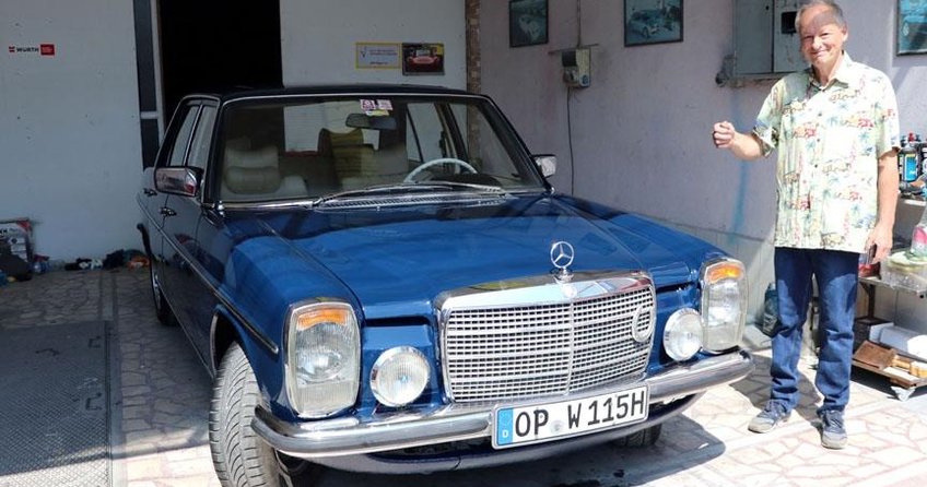Aracını boyatmak için Almanyadan Türkiyeye geldi