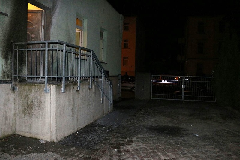 The mosque called 'Fatih Camii' in Turkish in Germanyu2019s Dresden city bombed by unknown attackers on Monday, Sept. 26, 2016. (Anadolu Agency Photo)