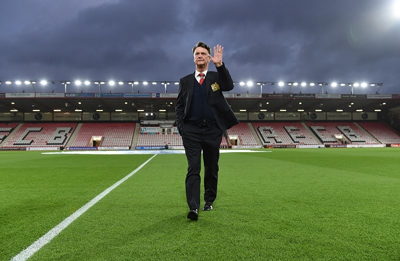 Manchester United manager Louis van Gaal before the AFC Bournemouth v Manchester United match. (REUTERS Photo)
