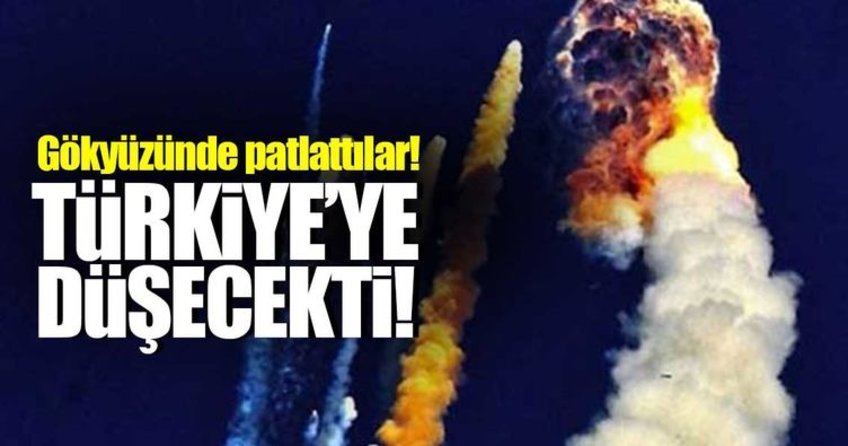Yolundan sapan uydu Türkiyeye düşecekti, havada patlattılar!