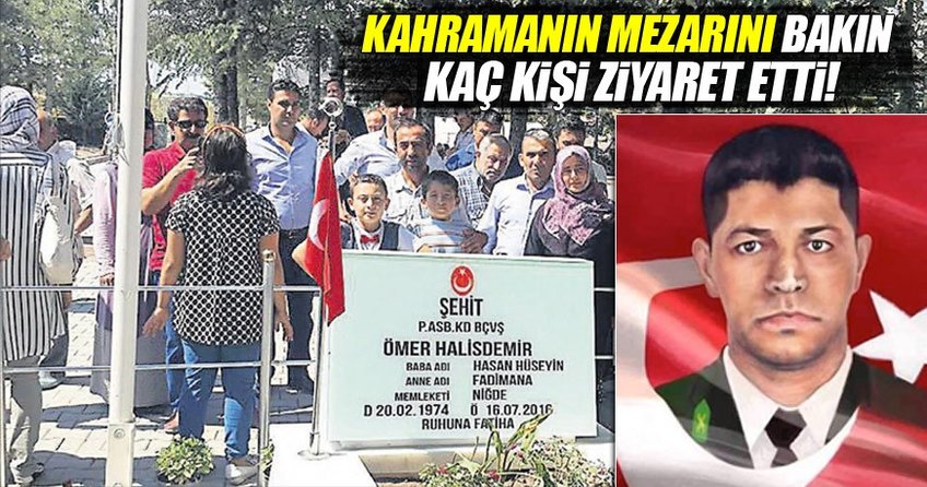 Kahramanın mezarına ziyaretçi akını