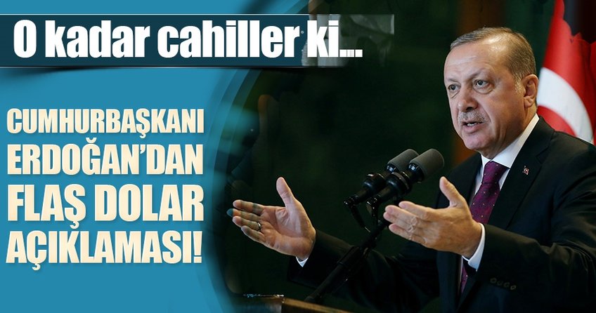 Cumhurbaşkanı Erdoğan’dan flaş dolar açıklaması