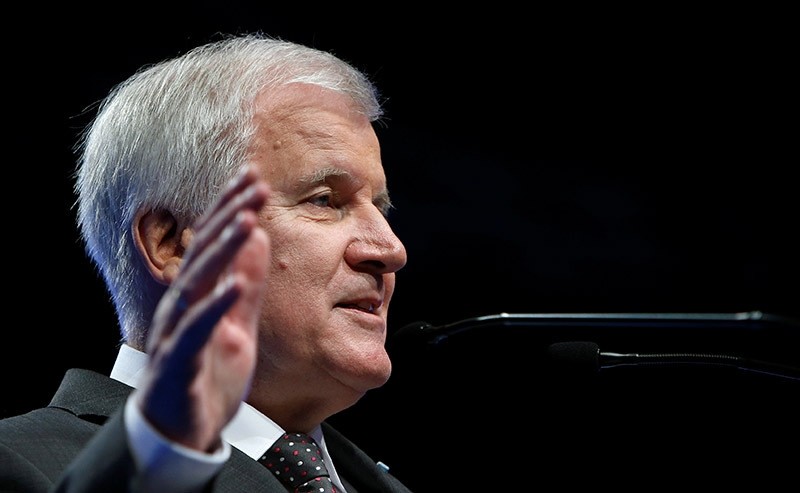 Bavarian Prime Minister and head of the Christian Social Union (CSU) Horst Seehofer speaks during a party congress in Munich, Germany. (Reuters Photo)