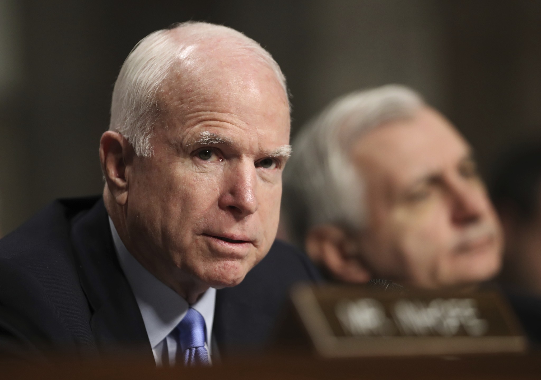 Senate Armed Services Committee Chairman Sen. John McCain listens on Capitol Hill in Washington, Thursday, Jan. 5, 2017. (AP Photo)