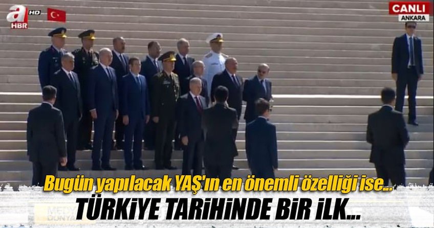 Başbakan ve YAŞ üyeleri Anıtkabir'de