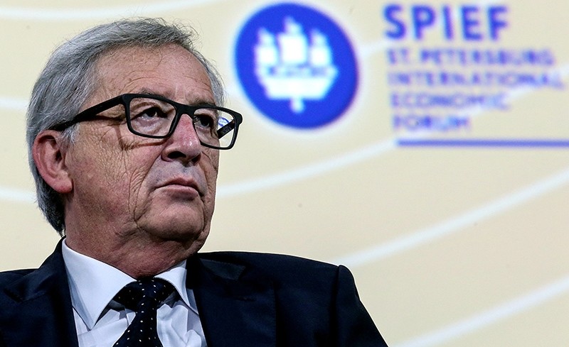 European Commission President Jean-Claude Juncker attends a session of the St. Petersburg International Economic Forum 2016 (SPIEF 2016) in St. Petersburg, Russia (Reuters Photo)