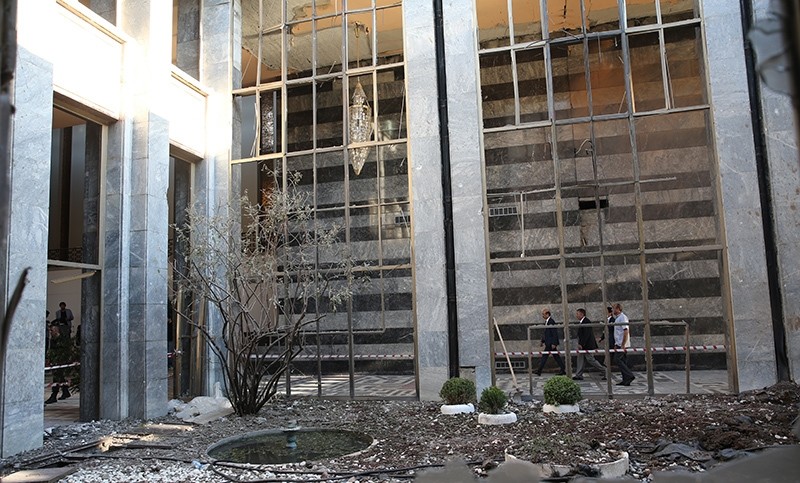 Turkish Parliament building in Ankara badly damaged following the failed coup attempt on July 15, 2016  (AA Photo)