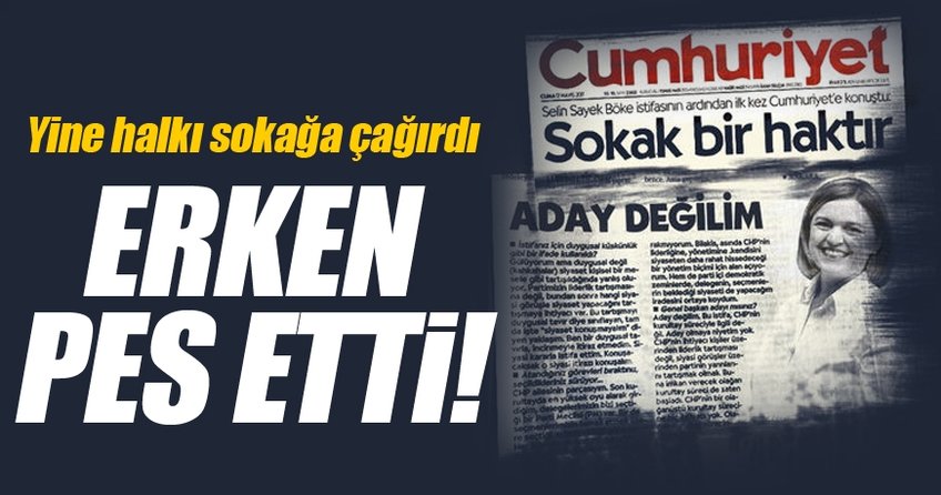 Selin Sayek Böke, yine halkı sokağa çağırdı
