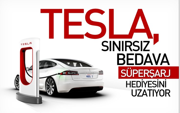 TESLA, SINIRSIZ BEDAVA SÜPERŞARJ HEDİYESİNİ UZATIYOR