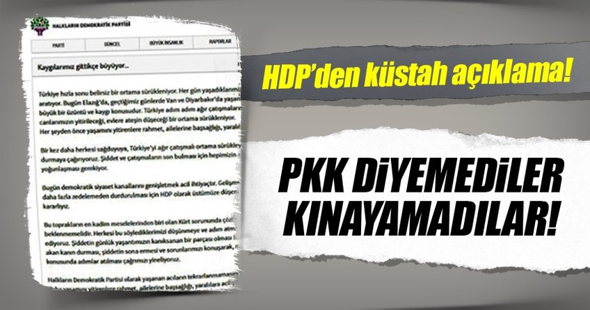 HDP PKK diyemedi