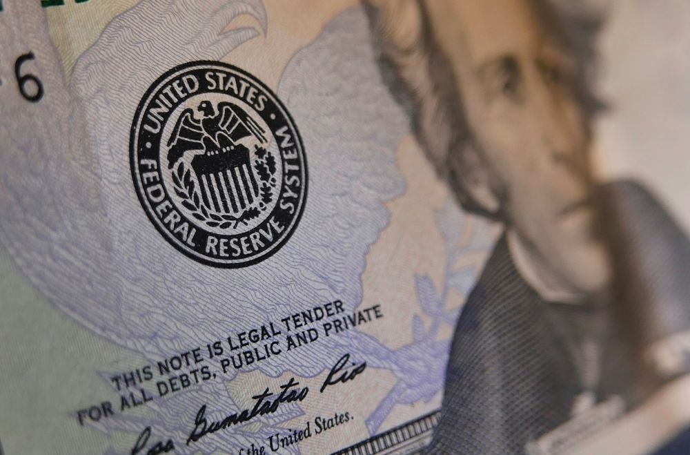 The seal of the Federal Reserve on a U.S. banknote. The Fed has signaled a rate hike could be possible at its June 14-15 meeting, although markets are betting the central bank it will wait until its July meeting.