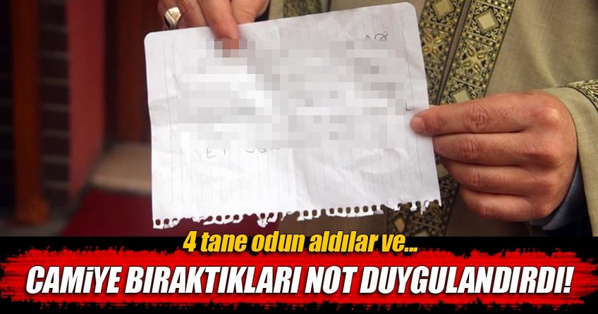 Kastamonu'da camiden odun aldı, bıraktığı notla duygulandırdı