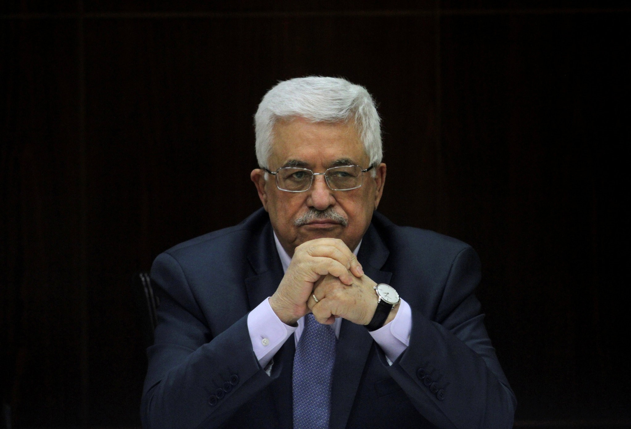 Palestinian President Mahmoud Abbas heads a Palestinian cabinet meeting in the West Bank city of Ramallah July 28, 2013. (REUTERS Photo)
