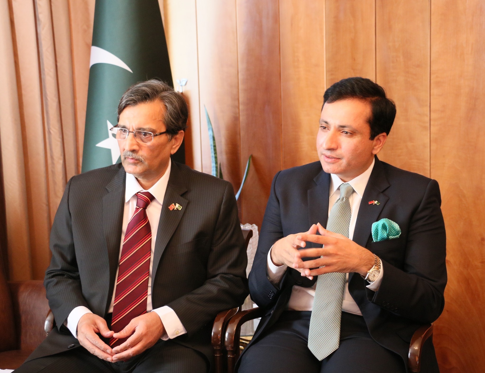 Special Envoys of the Prime Minister of Islamic Republic of Pakistan and members of Pakistanu2019s National Assembly Mohammad Pervaiz Malik and Mohsin Shah Nawaz Ranjha.