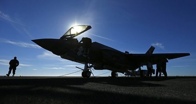 A Lockheed Martin Corp F-35C Joint Strike Fighter is shown on the deck of the USS Nimitz aircraft carrier after making the plane's first ever carrier landing using its tailhook system. (REUTERS Photo)