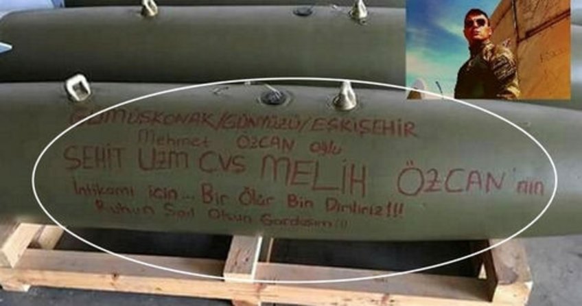 DEAŞ’ın tepesine indirdikleri mermiye işte bunu yazdılar!
